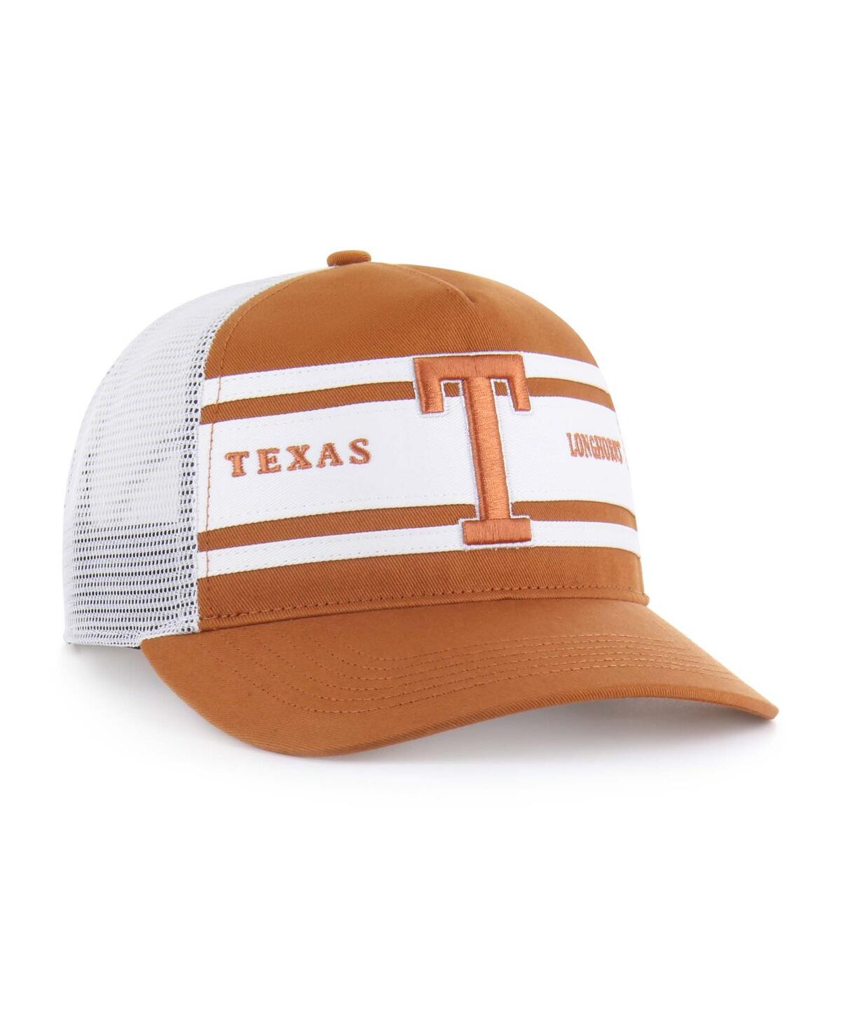 47 Brand Big Boys And Girls Texas Orange/white Texas Longhorns Super Stripe Hitch Adjustable Trucker Hat In Orange