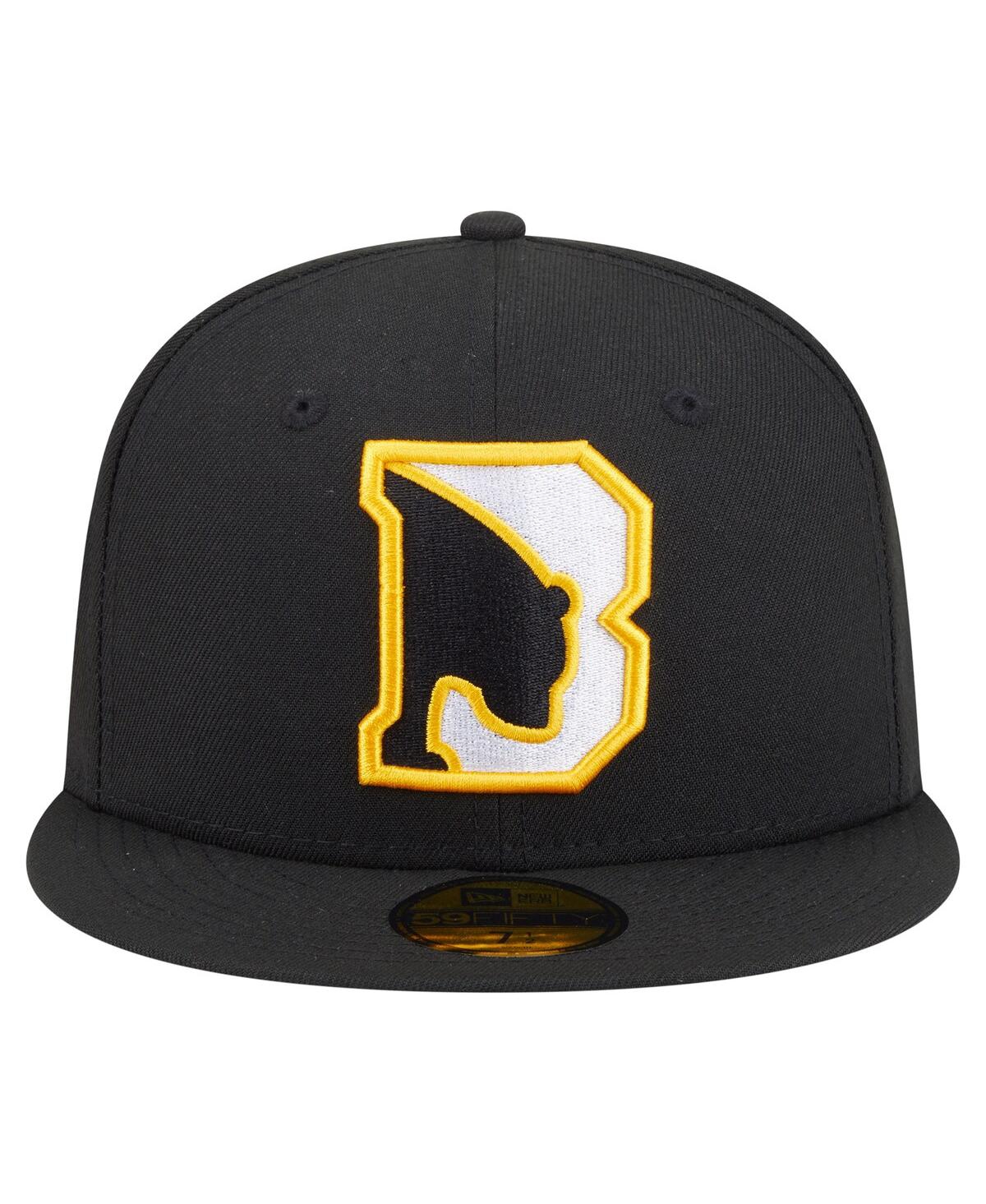New Era Men's Black Boston Bruins Deceptor 59fifty Fitted Hat In Black