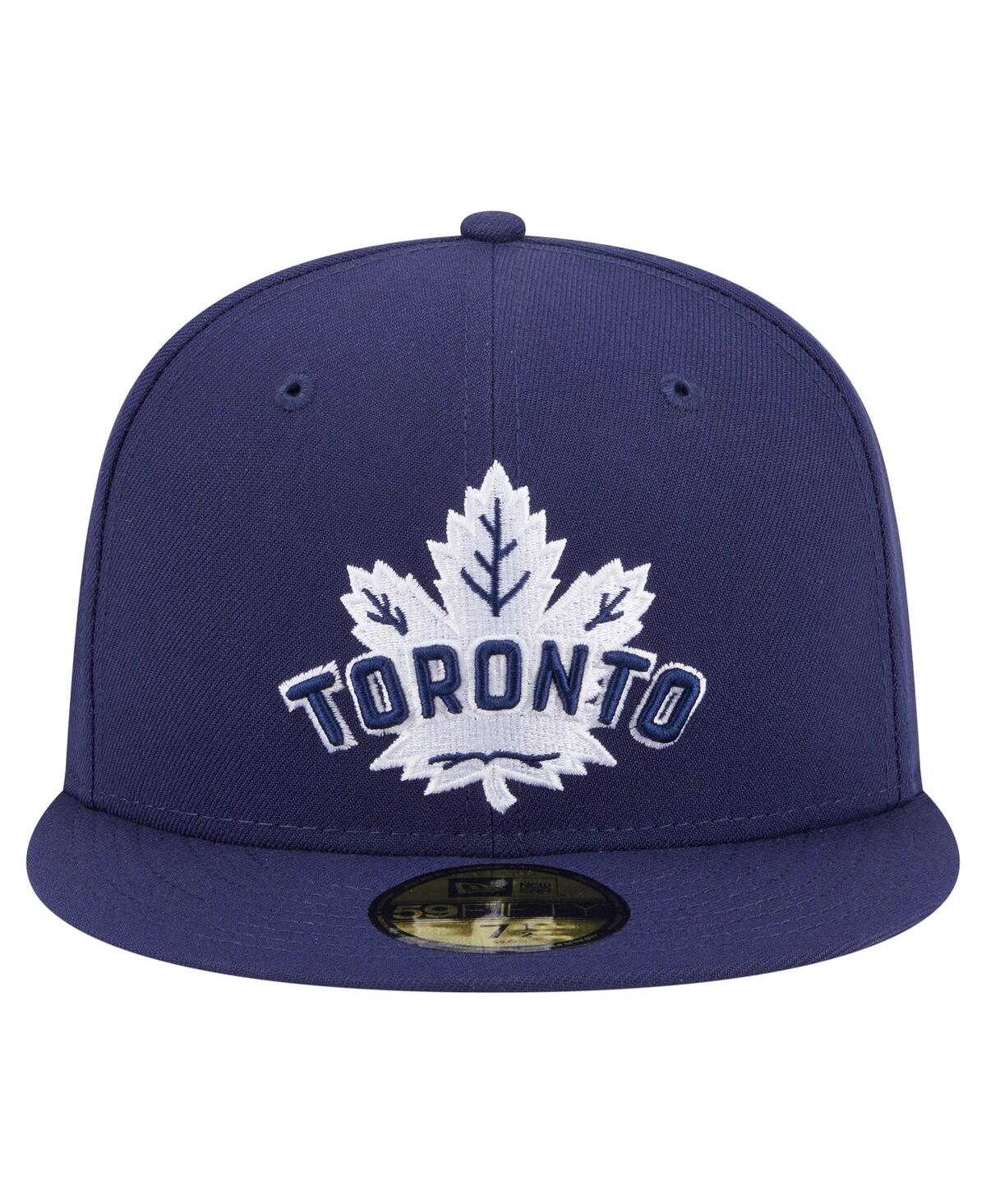 New Era Men's Navy Toronto Maple Leaf's Deceptor 59fifty Fitted Hat In Blue