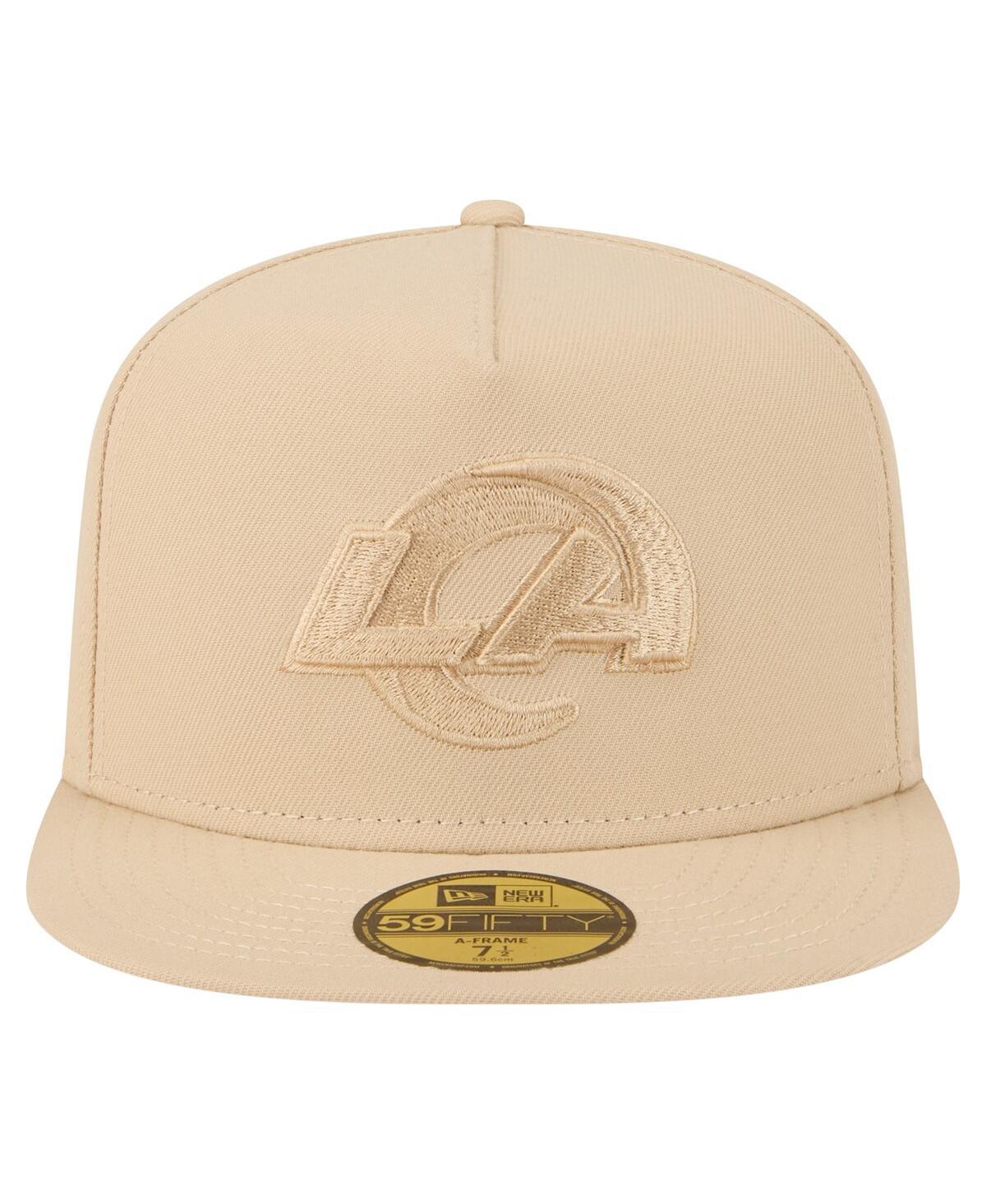 New Era Men's Light Beige Los Angeles Rams Color Pack A-Frame 59FIFTY Fitted Hat