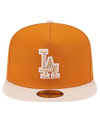 Men's Orange/Light Beige Los Angeles Dodgers Two-Tone Color Pack A-Frame 59FIFTY Fitted Hat