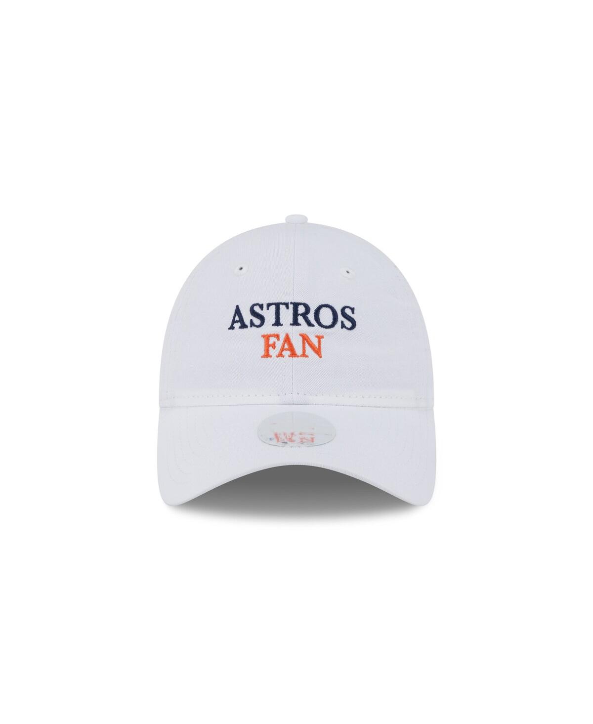 New Era Women's White Houston Astros Team Fan 9twenty Adjustable Hat In White