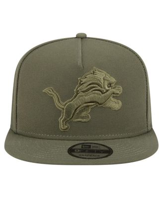 Men's Olive Detroit Lions Color Pack A-Frame 9FIFTY Snapback Hat