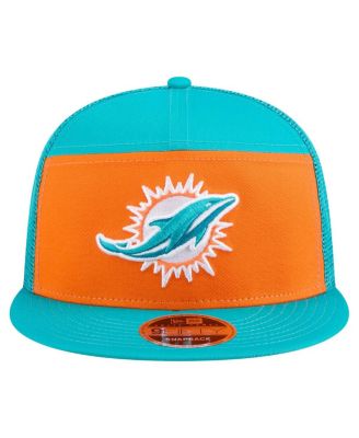 Men's Orange/Aqua Miami Dolphins Outdoor Split Panel 9FIFTY Snapback Hat
