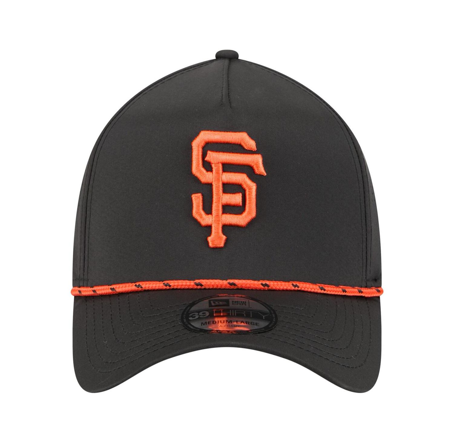 Men's Black San Francisco Giants 39THIRTY A-Frame Perforated Flex Hat