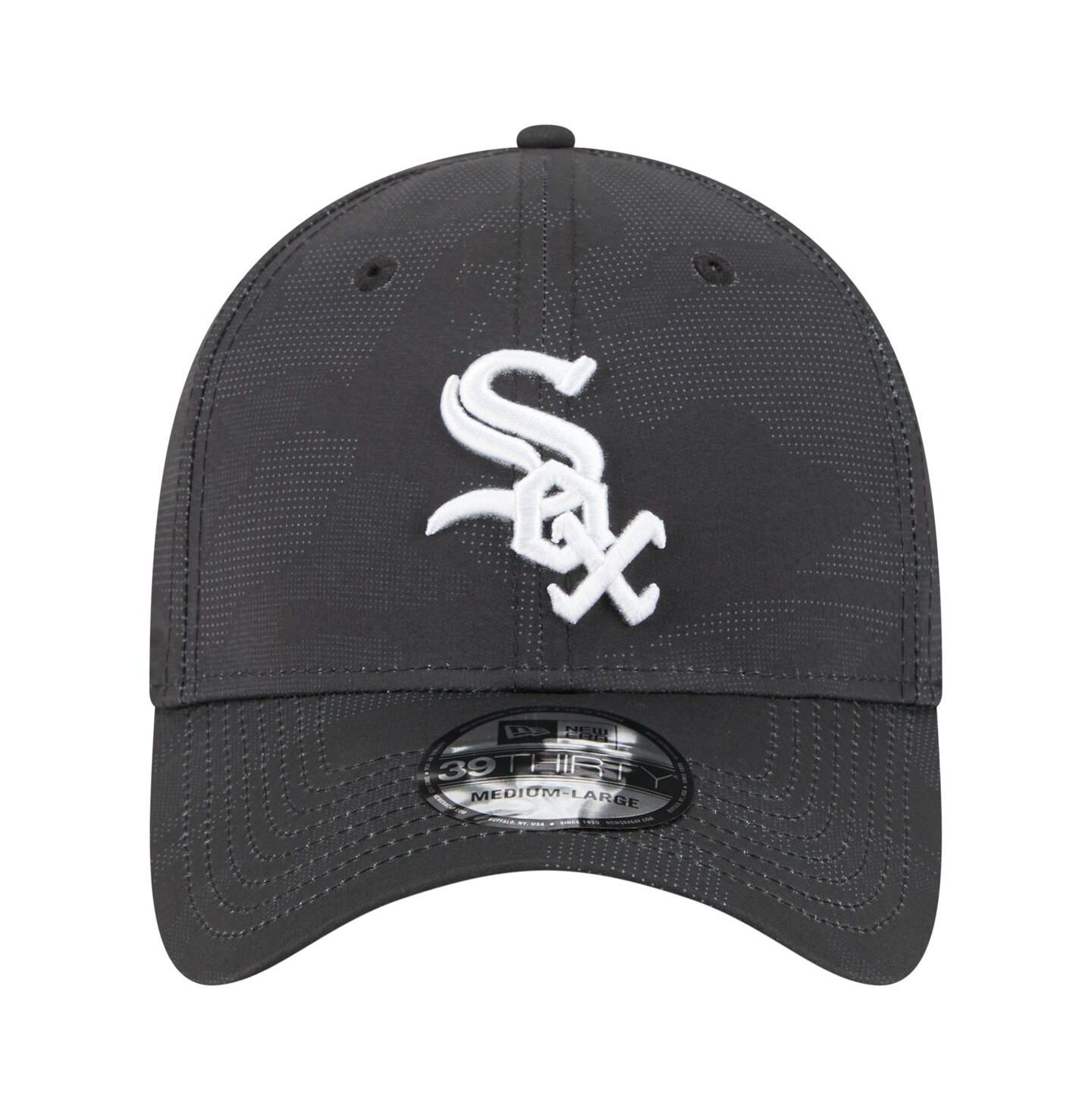 Мужская кепка New Era Black Chicago White Sox Tonal Camo 39THIRTY Flex Hat — фото 5