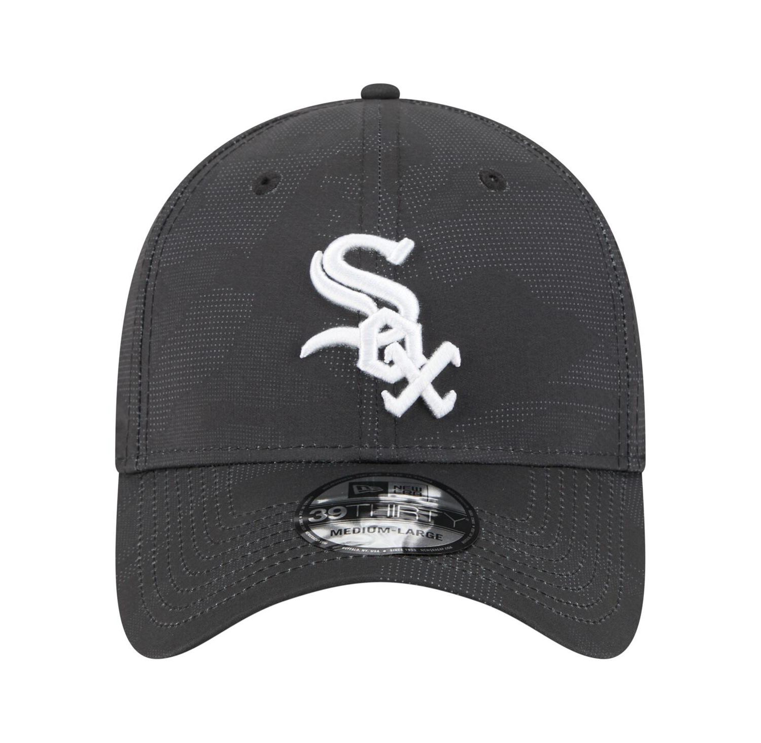 Men's Black Chicago White Sox Tonal Camo 39THIRTY Flex Hat
