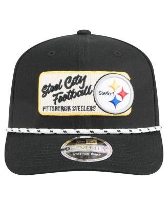 Men's Black Pittsburgh Steelers Chant 9SEVENTY Stretch snap Hat