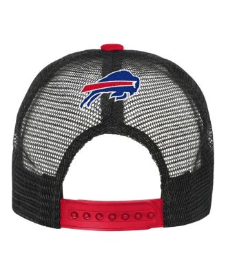 White/Red Buffalo Bills Modern Fan Trucker Adjustable Hat