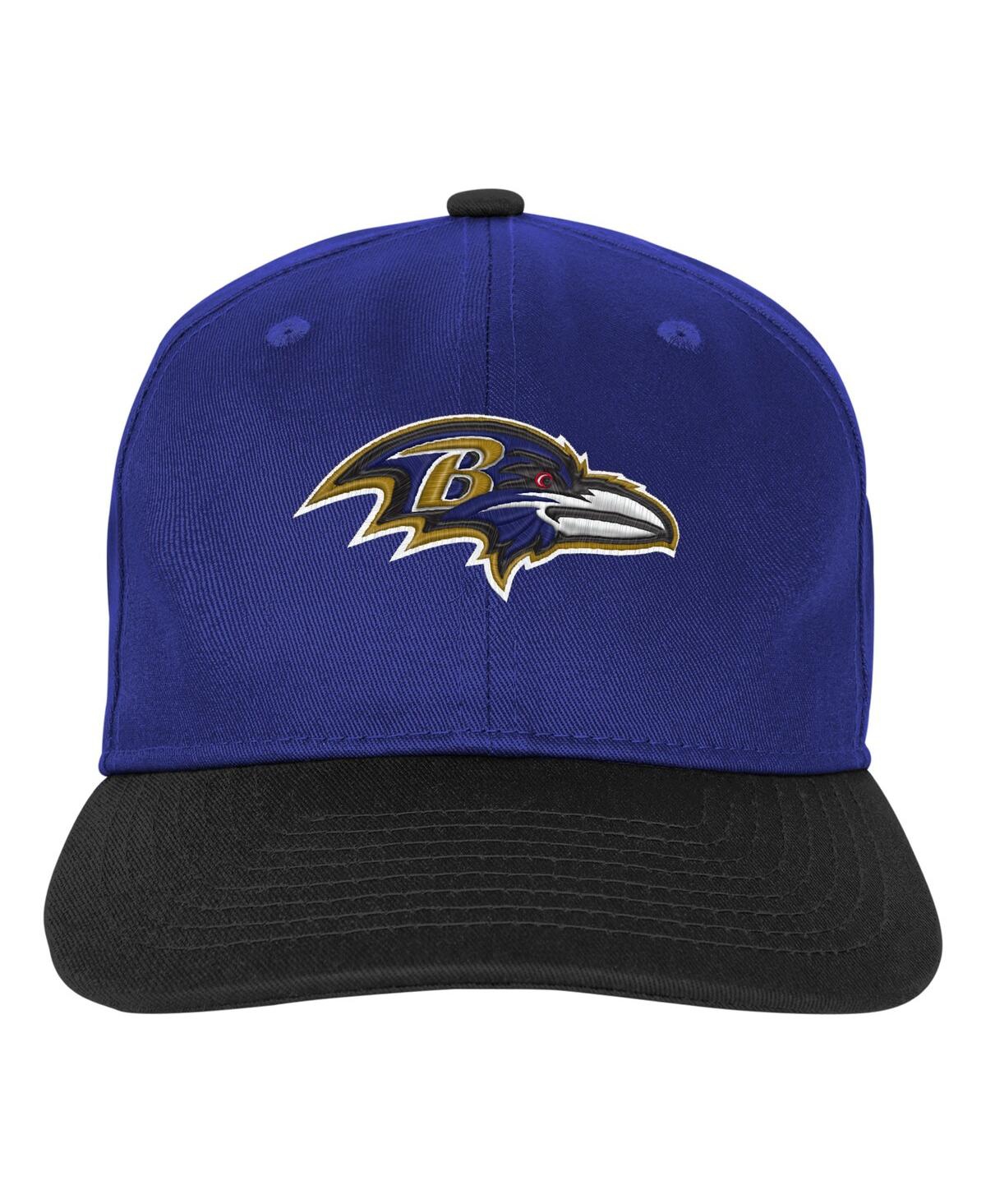 Outerstuff Big Boys And Girls Purple Baltimore Ravens True Retro Adjustable Hat In Blue