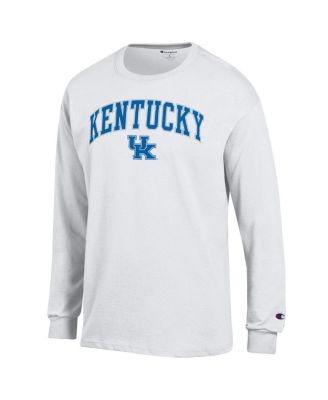 Men's White Kentucky Wildcats Arch Over Logo Long Sleeve T-Shirt