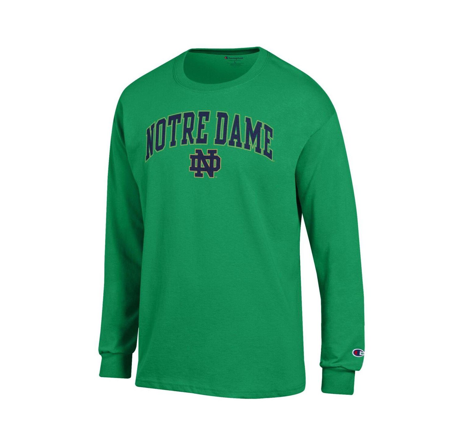 Men's Notre Dame Fighting Irish Arch Over Logo Long-Sleeve Crewneck T-Shirt