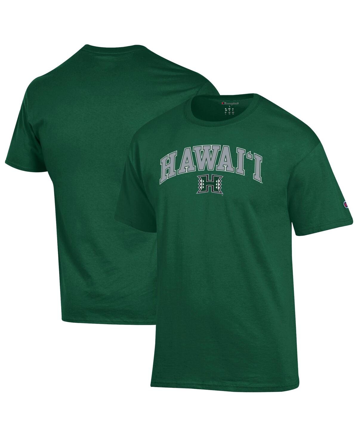 Champion Men's Green Hawaii Rainbow Warriors Arch Over Logo T-Shirt - Green
