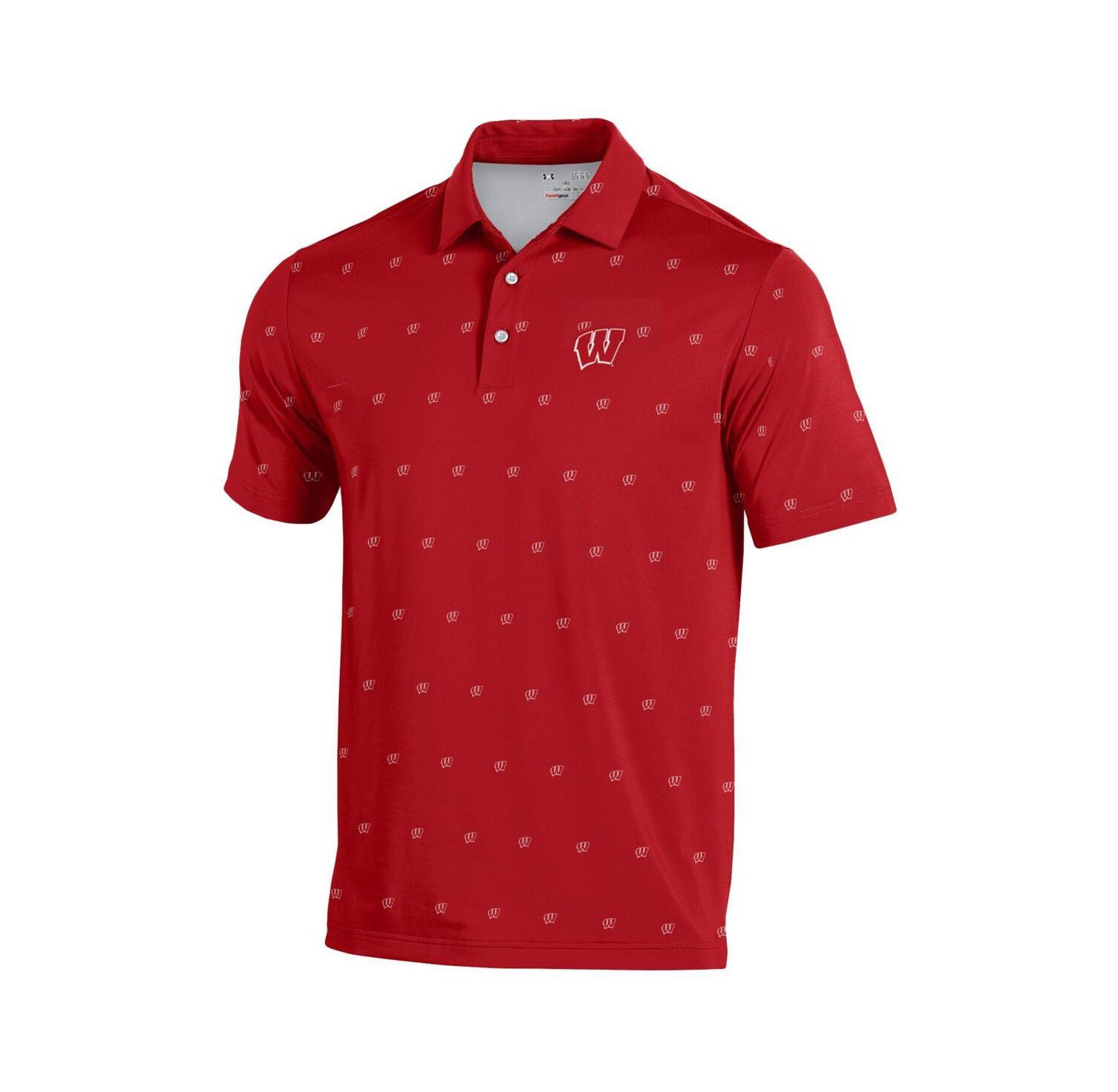 Men's Red Wisconsin Badgers Gameday ArmourFuse Polo Shirt