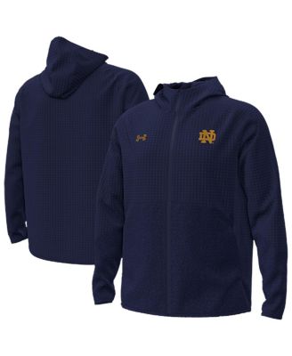 Under Armour - Men's Navy Notre Dame Fighting Irish Unstoppable Raglan Full-Zip Jacket
