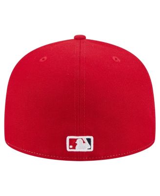 Men's White/Red Los Angeles Angels Repeat 59FIFTY Fitted Hat
