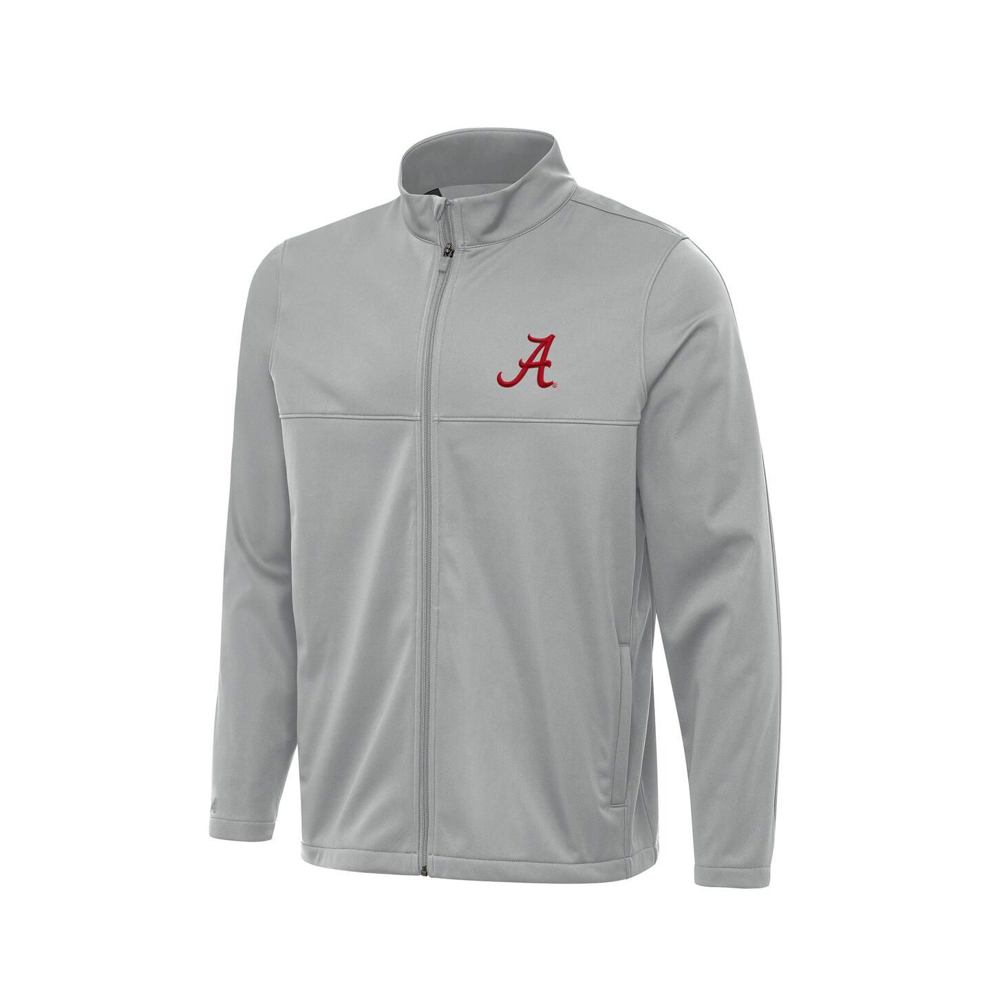 Мужская куртка Antigua Gray Alabama Crimson Tide Links 2 Full-Zip Golf — фото 1