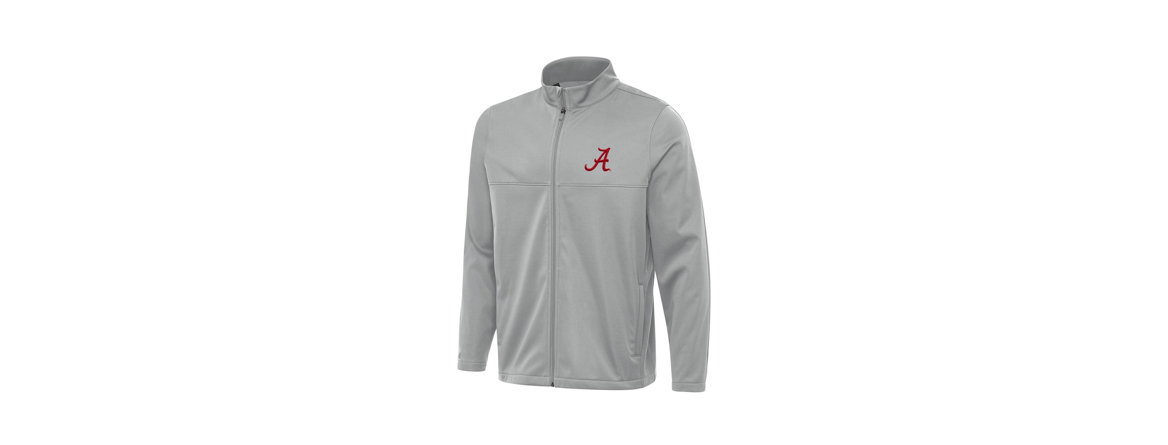 Antigua Men's Gray Alabama Crimson Tide Links 2 Full-Zip Golf Jacket