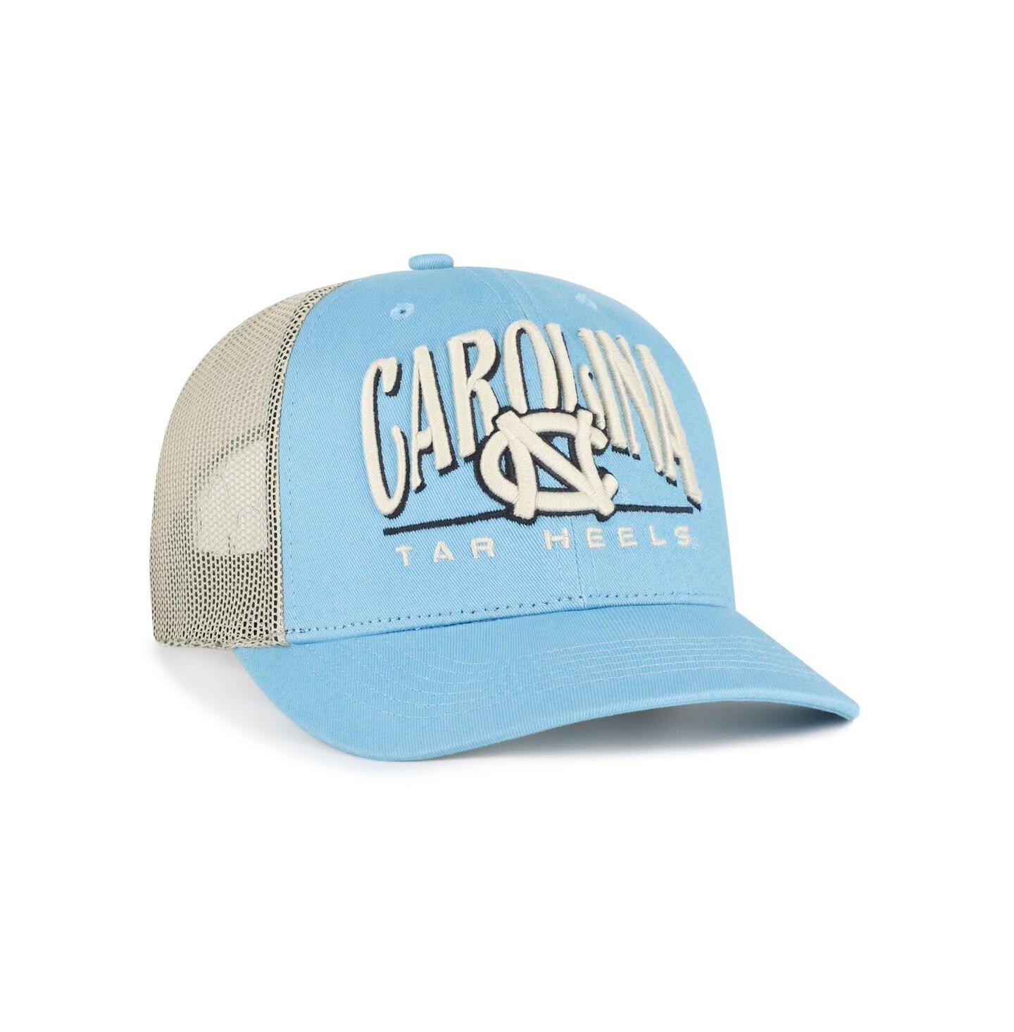 Мужские головные уборы '47 Brand Carolina Blue North Carolina Tar Heels Arid Adjustable Trucker Hat — фото 3