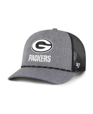 '47 Brand - Men's Heather Charcoal Green Bay Packers Carbon Rope Trucker Adjustable Hat