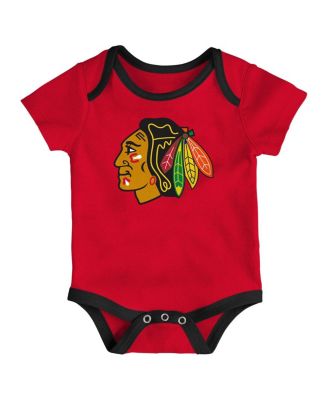Newborn 3-Pack Chicago Blackhawks Loyal Buddies Bodysuit Set