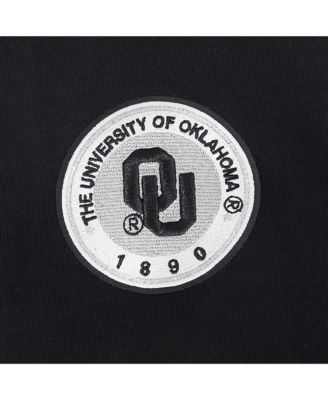 Women's Black Oklahoma Sooners Cropped Pullover Sweatshirt