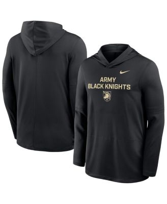 Nike - Men's Black Army Black Knights 2025 Sideline Dri-FIT Long Sleeve Hoodie T-Shirt
