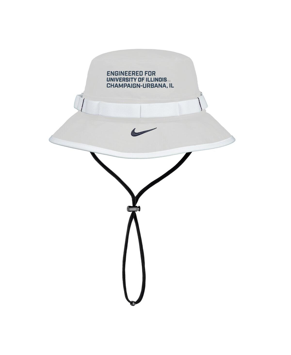 Nike Men's Gray Illinois Fighting Illini 2025 On-field Boonie Performance Bucket Hat In White