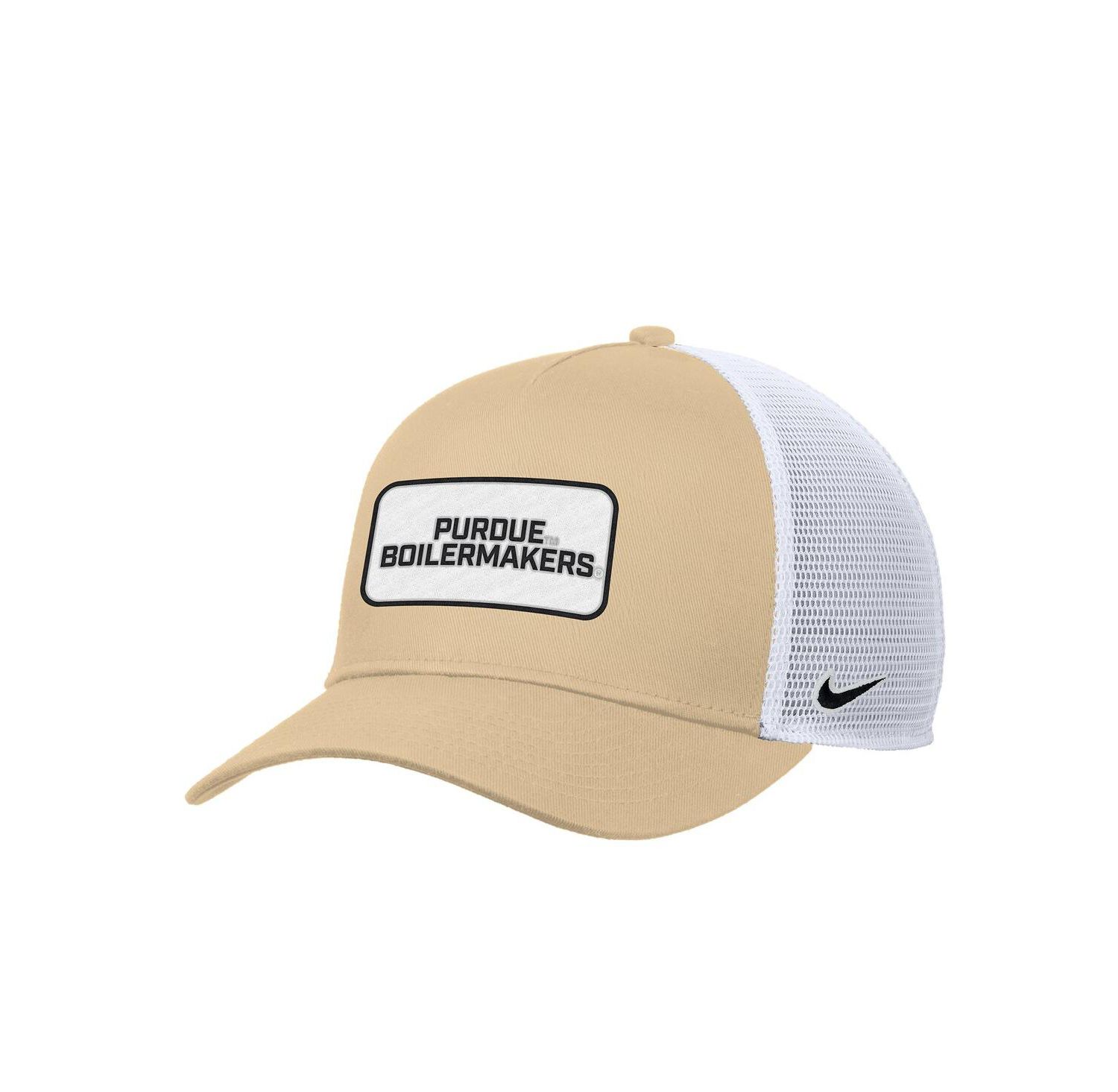Men's Gold Purdue Boilermakers 2025 On-Field Rise Trucker Performance Adjustable Hat
