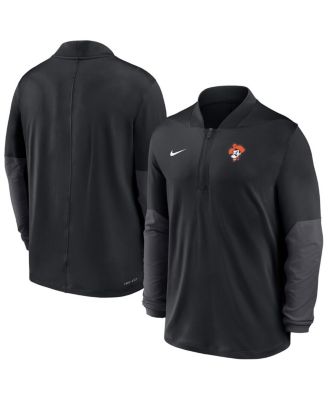 Nike - Men's Black Oklahoma State Cowboys Dri-FIT Half-Zip Pullover Sweatshirt