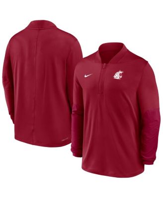 Nike - Men's Crimson Washington State Cougars Dri-FIT Half-Zip Pullover Sweatshirt