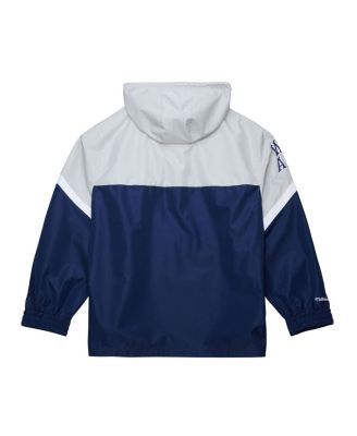 Men's Gray/Navy Penn State Nittany Lions Tie Breaker Logo Vintage Lightweight Anorak Half-Zip Windbreaker
