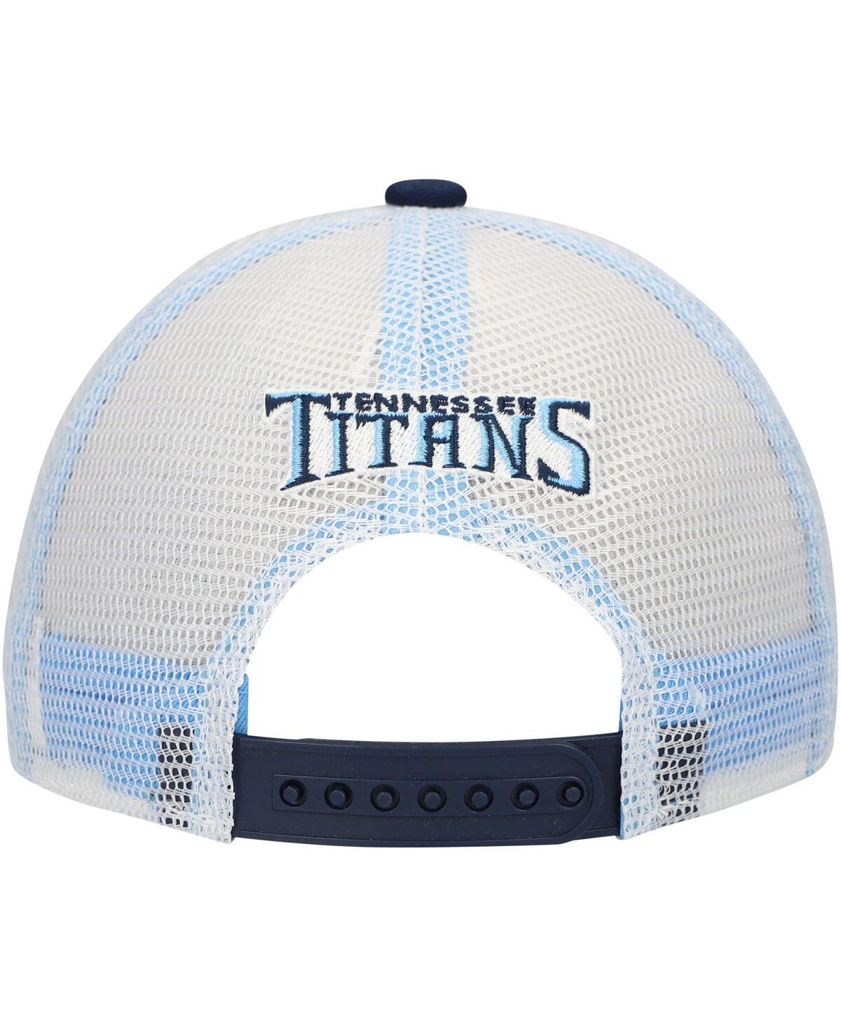 Outerstuff Big Boys And Girls Navy Tennessee Titans Core Lockup Trucker Adjustable Hat In Blue