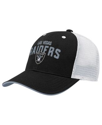 Outerstuff - Big Boys and Girls Black Las Vegas Raiders Core Lockup Trucker Adjustable Hat