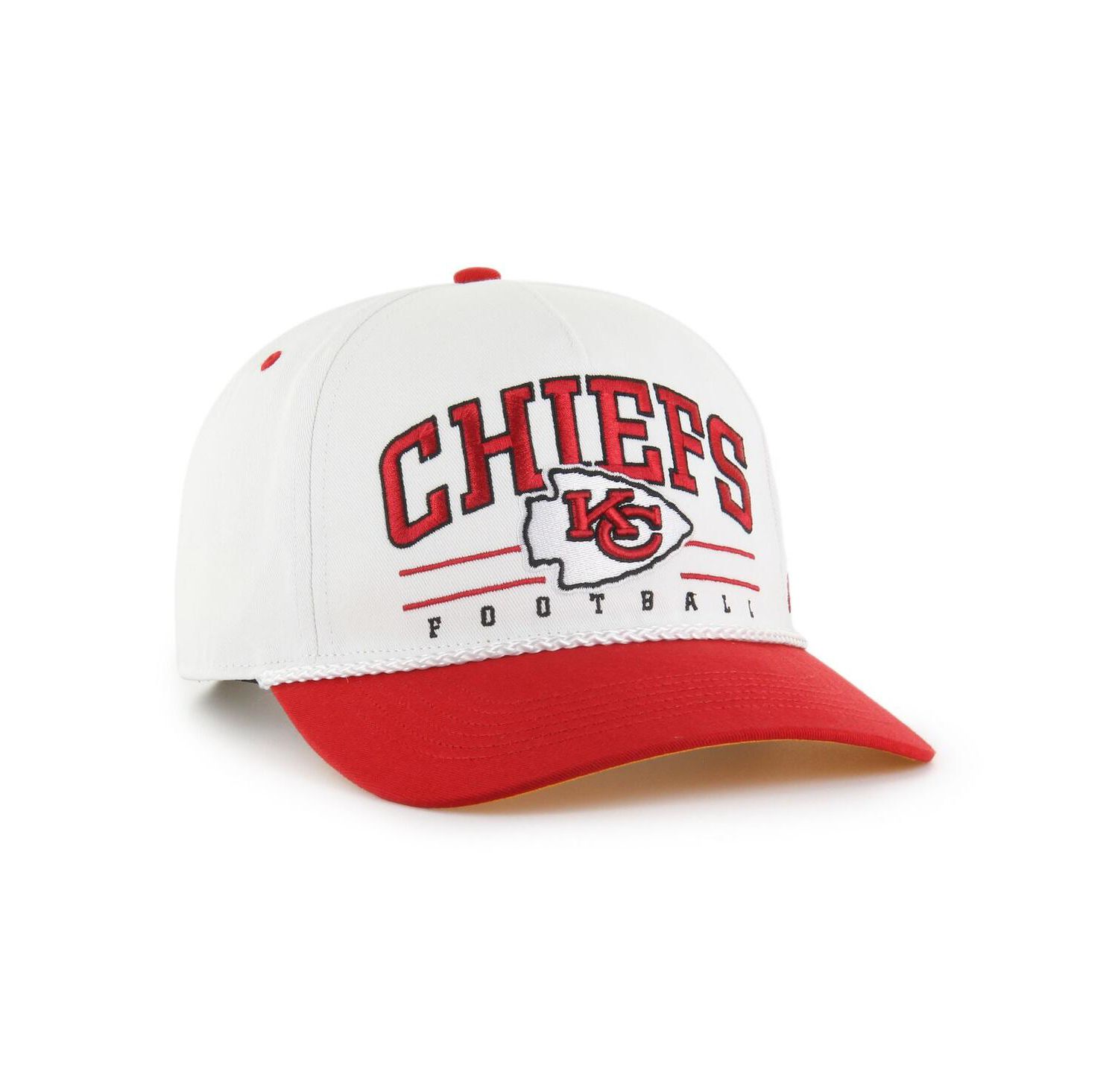Men's White/Red Kansas City Chiefs Roscoe Two-Toned Hitch Adjustable Hat