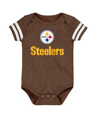 Outerstuff - Baby Boys and Girls Brown Pittsburgh Steelers Playmaker Bodysuit