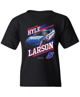 Big Boys and Girls Black Kyle Larson HendrickCars.com Car T-Shirt