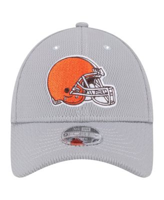 Big Boys and Girls Gray Cleveland Browns Main 9FORTY Adjustable Hat