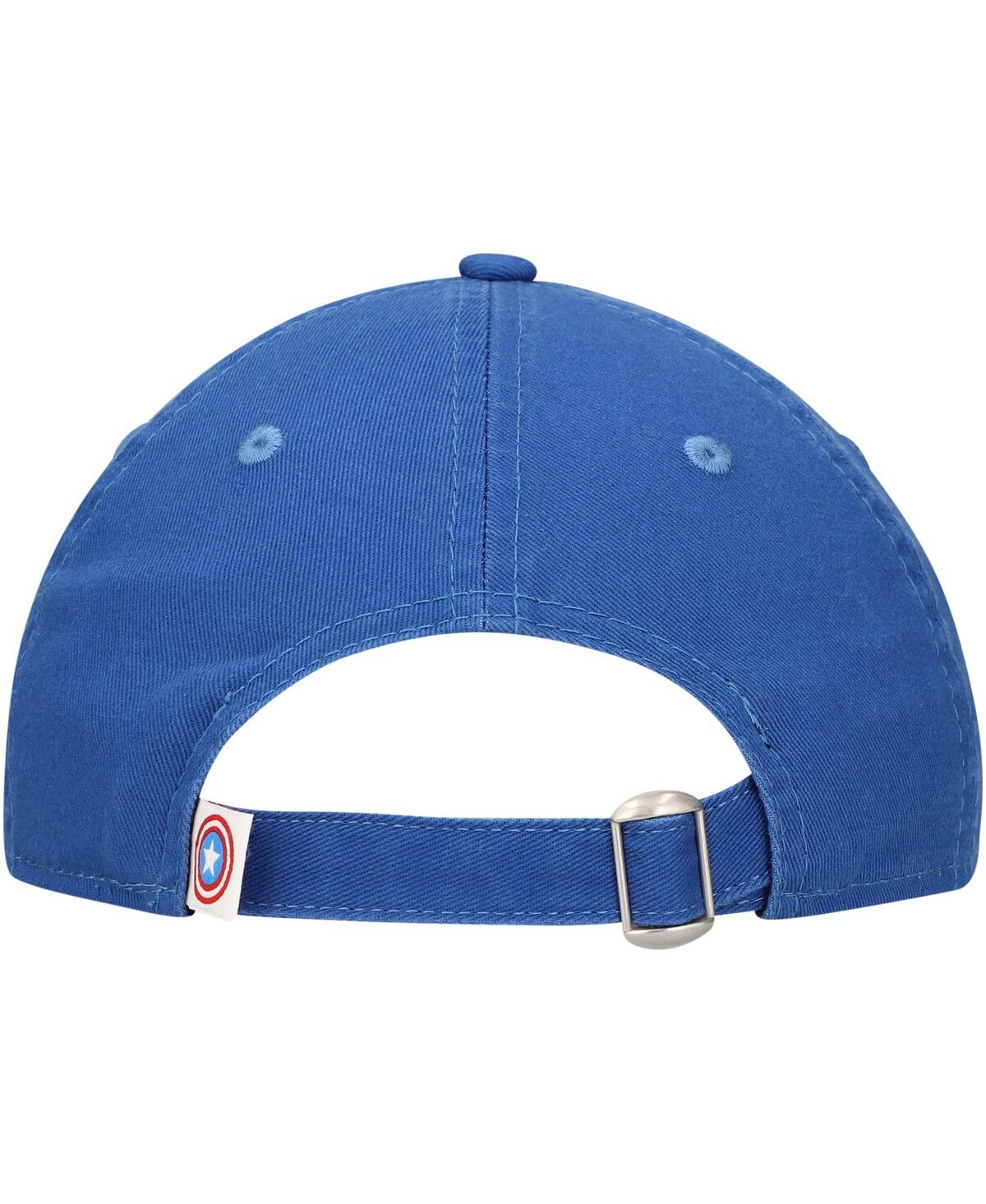 New Era Big Boys And Girls Blue Captain America 9twenty Adjustable Hat In Blue