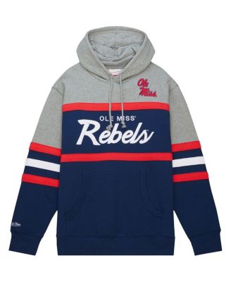 Mitchell Ness Men's Navy Ole Miss Rebels Head Coach Pullover Hoodie