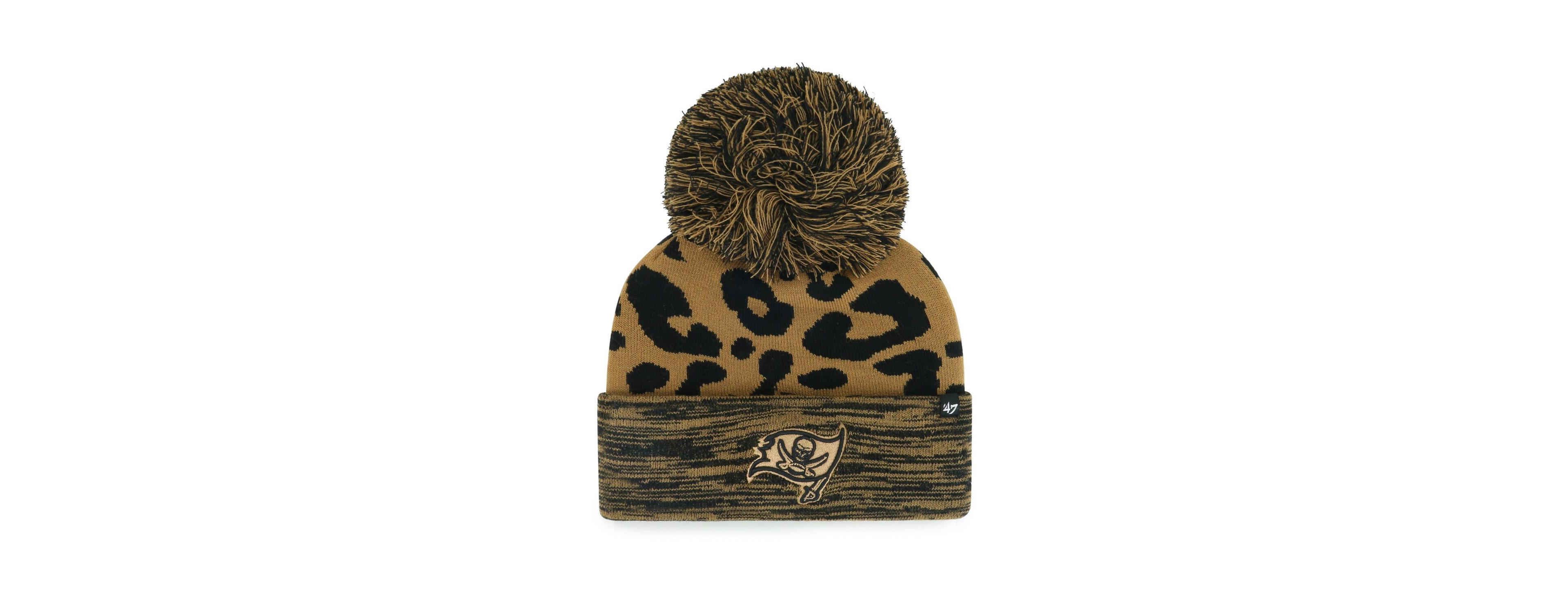 '47 Brand Women's Brown Tampa Bay Buccaneers Rosette Cuffed Knit with Pom Hat