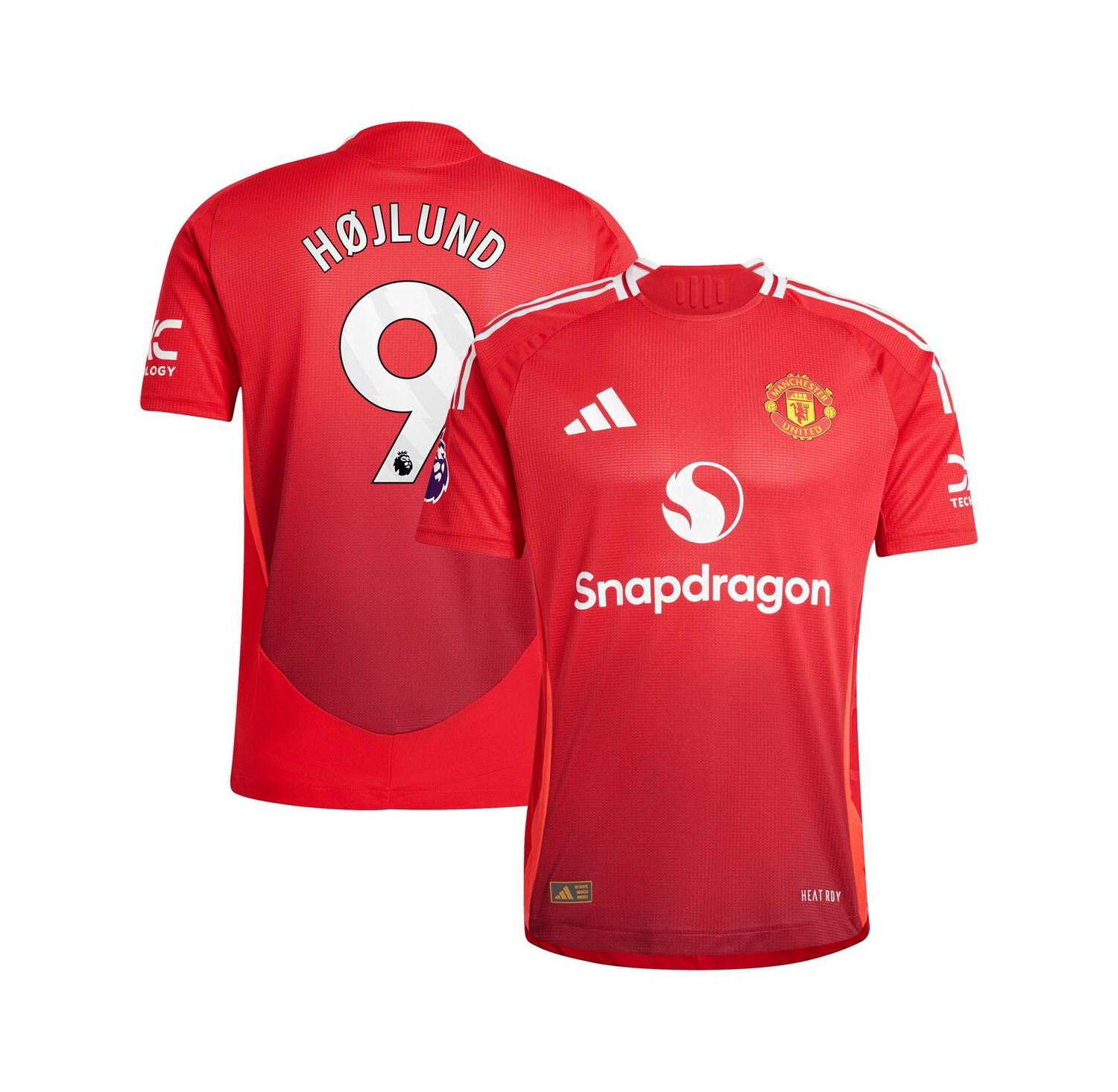 Men's Rasmus Højlund Red Manchester United 2024/25 Home Authentic Player Jersey