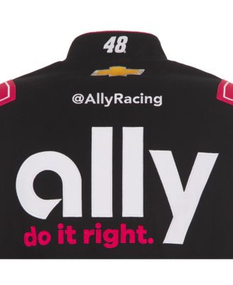 Men's Black Alex Bowman Ally Full-Snap Twill Uniform Jacket