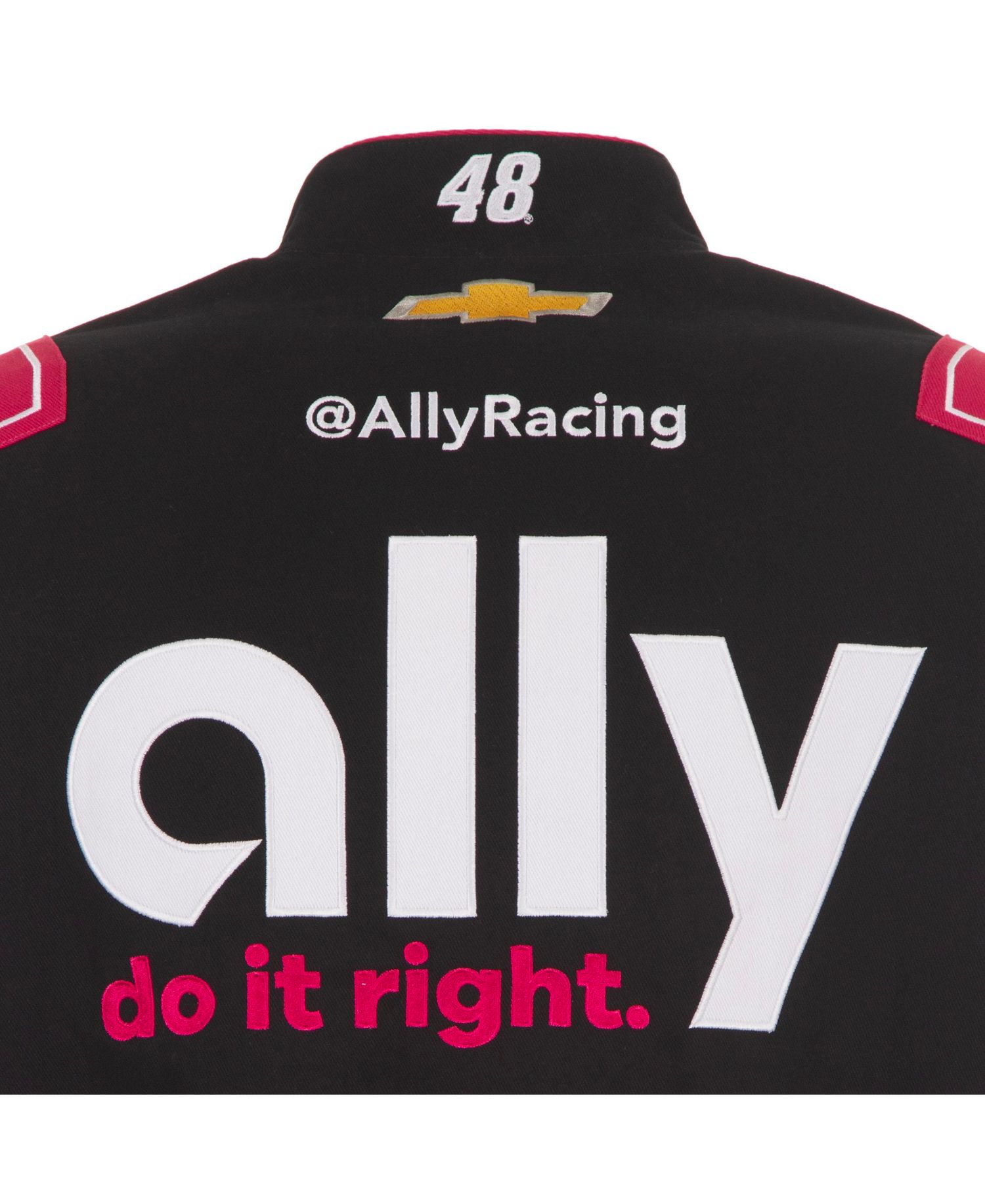 Men's Black Alex Bowman Ally Full-Snap Twill Uniform Jacket