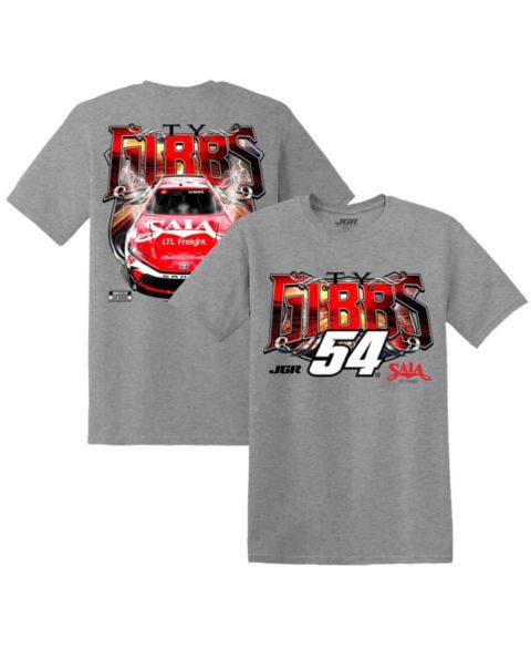Мужская футболка Joe Gibbs Racing Team Collection Heather Gray Ty Gibbs Saia Car