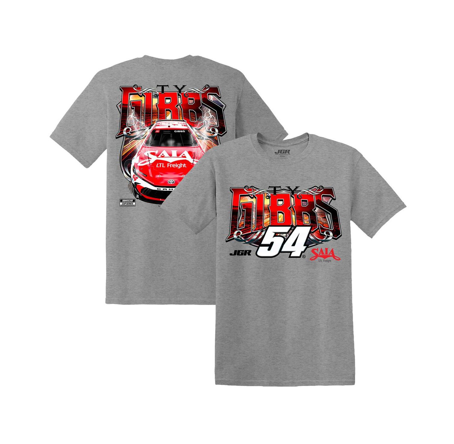 Men's Heather Gray Ty Gibbs Saia Car T-Shirt