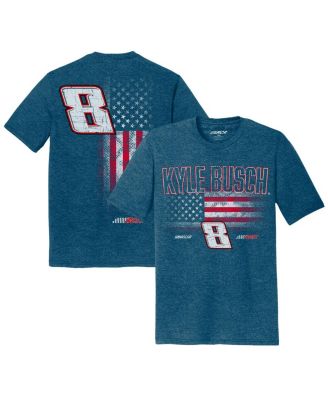 Richard Childress Racing Team Collection - Men's Heather Blue Kyle Busch Flag Tri-Blend T-Shirt