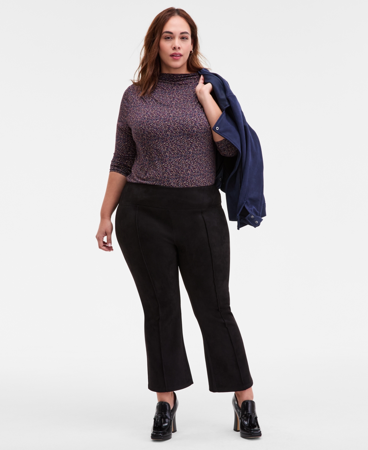 Liverpool Los Angeles Women's Cropped Flare Pants In Black