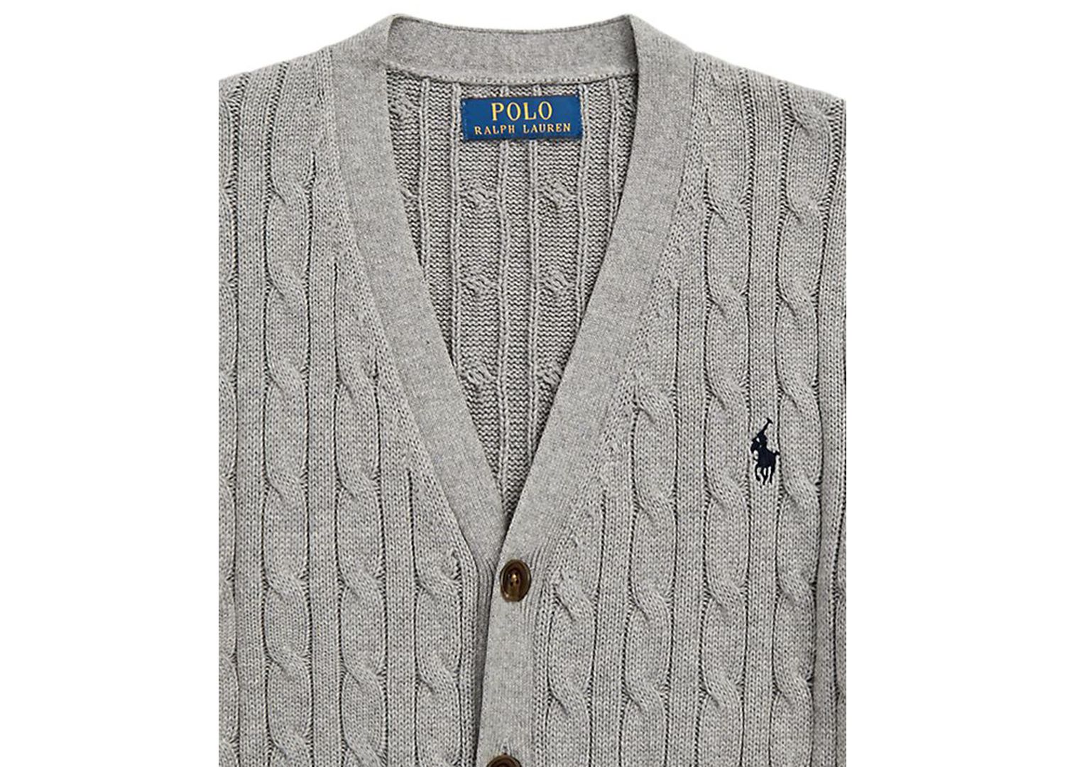 Big Boys Cable-Knit Cotton V-Neck Cardigan Sweater