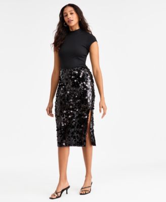 Women's Pailette Midi Skirt, Macy's Exclusive